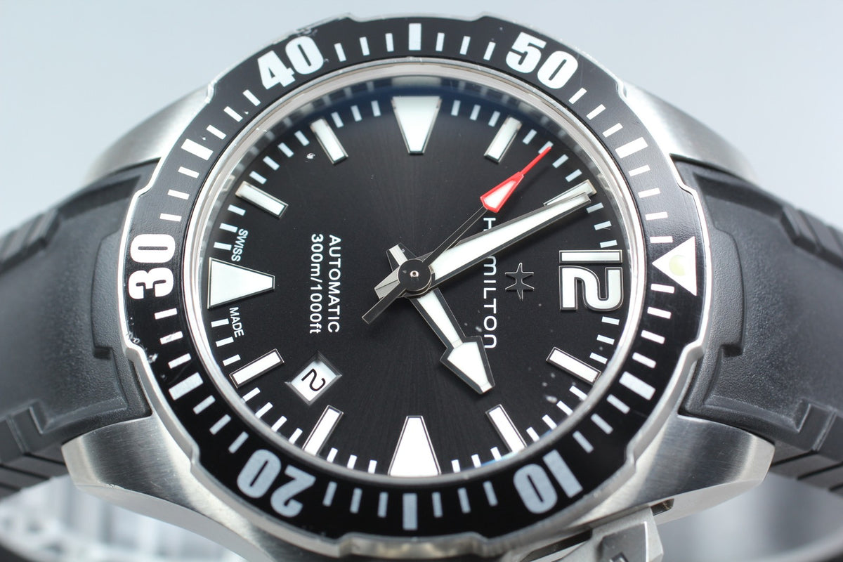 Hamilton Khaki Navy Frogman H776050 Black Date 42mm Automatic Men's Watch