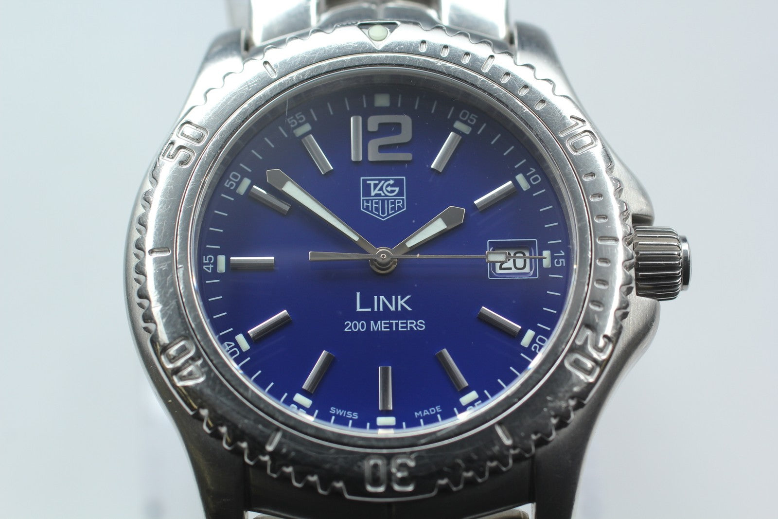 TAG Heuer LINK Professional WT1113-0 Blue Men's Watch Quartz 40mm JAPAN Box