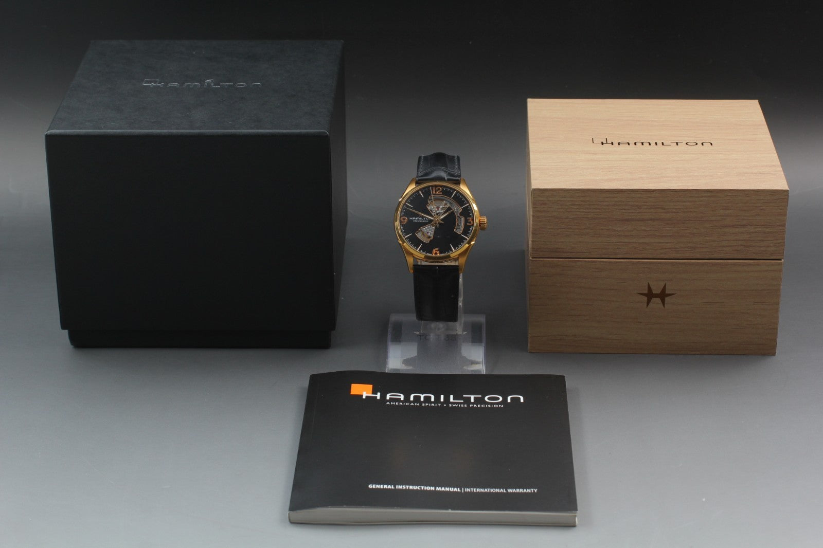 Hamilton Jazzmaster H327350 Automatic Black Dial Men's Watch 41mm JAPAN Box