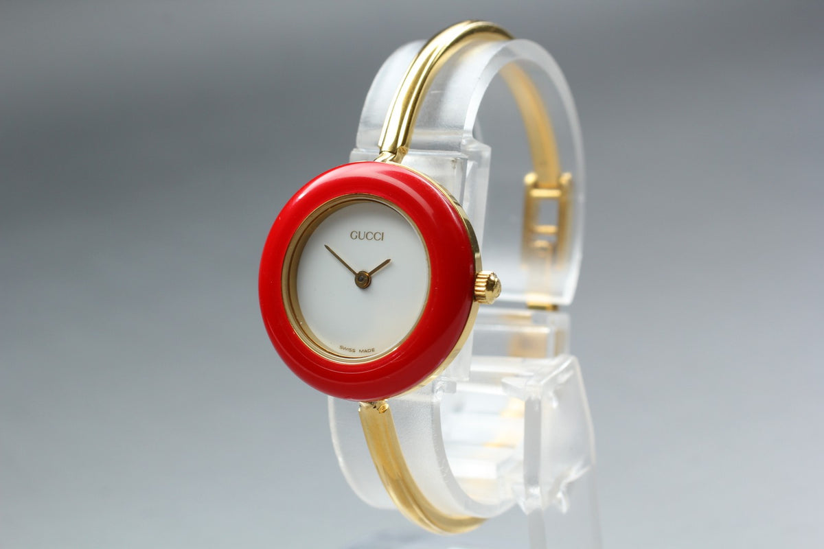 New Batt Gucci Change Bezel 11/12.2 12Color Women's White Quartz Watch JAPAN