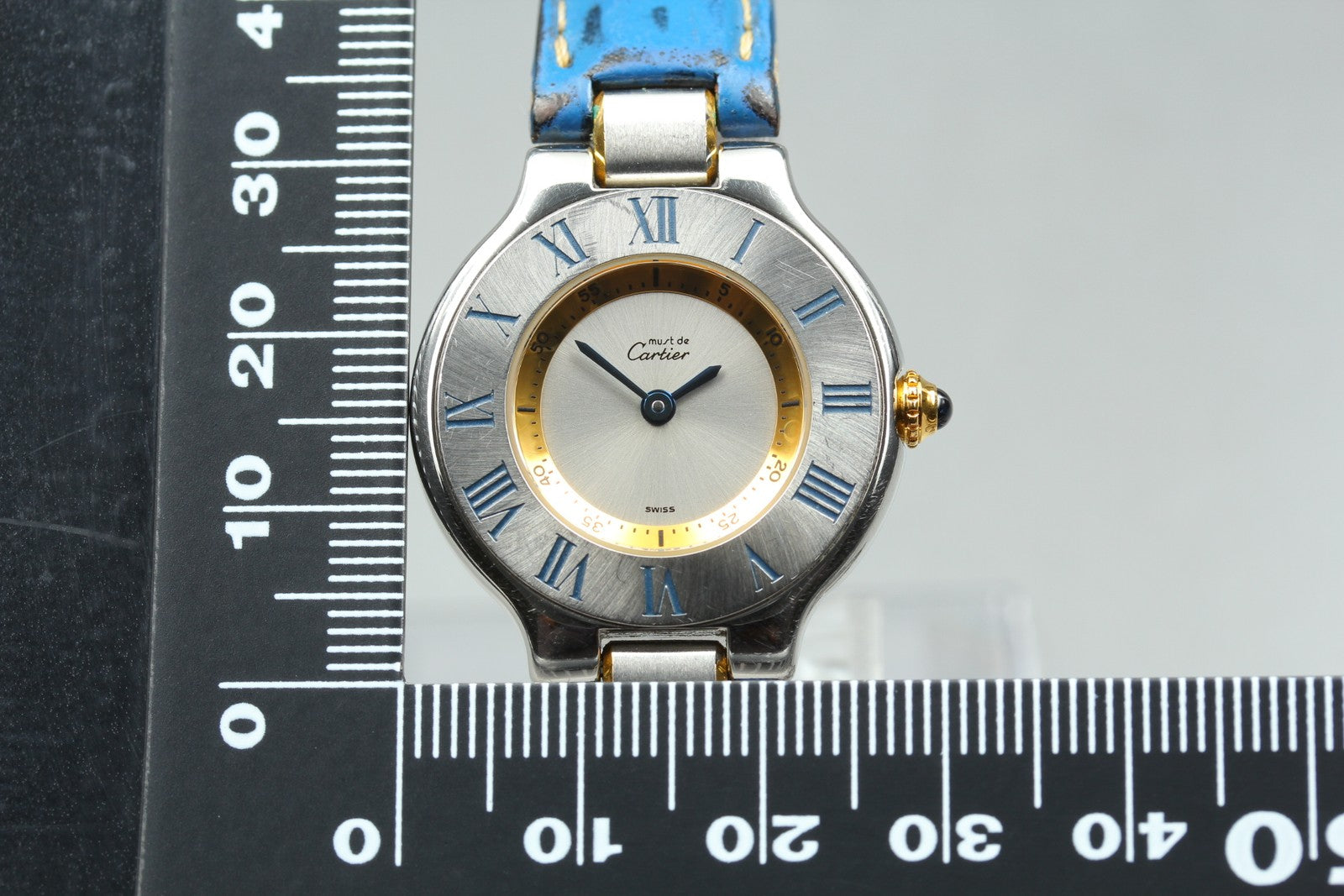 New Batt Cartier Must De 21 1340 Silver Dial Quartz Women's Watch 27mm Box JAPAN