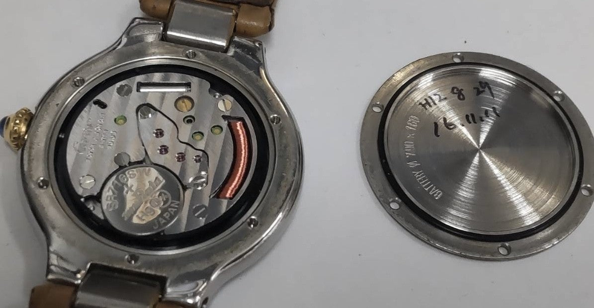 Vintage Cartier Must De 21 1340 Silver Quartz Women's Watch 27mm JAPAN Box