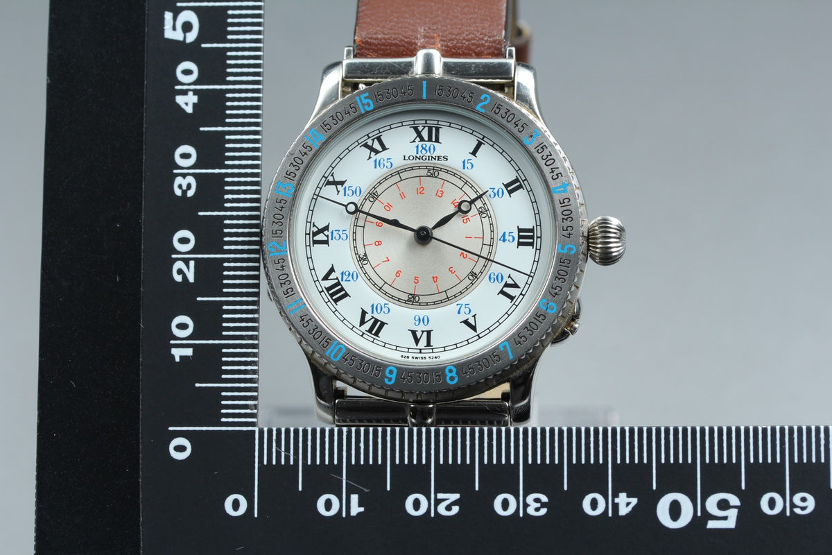 LONGINES Lindbergh Hour Angle L628.5240 Automatic White Men's Watch 37mm JAPAN