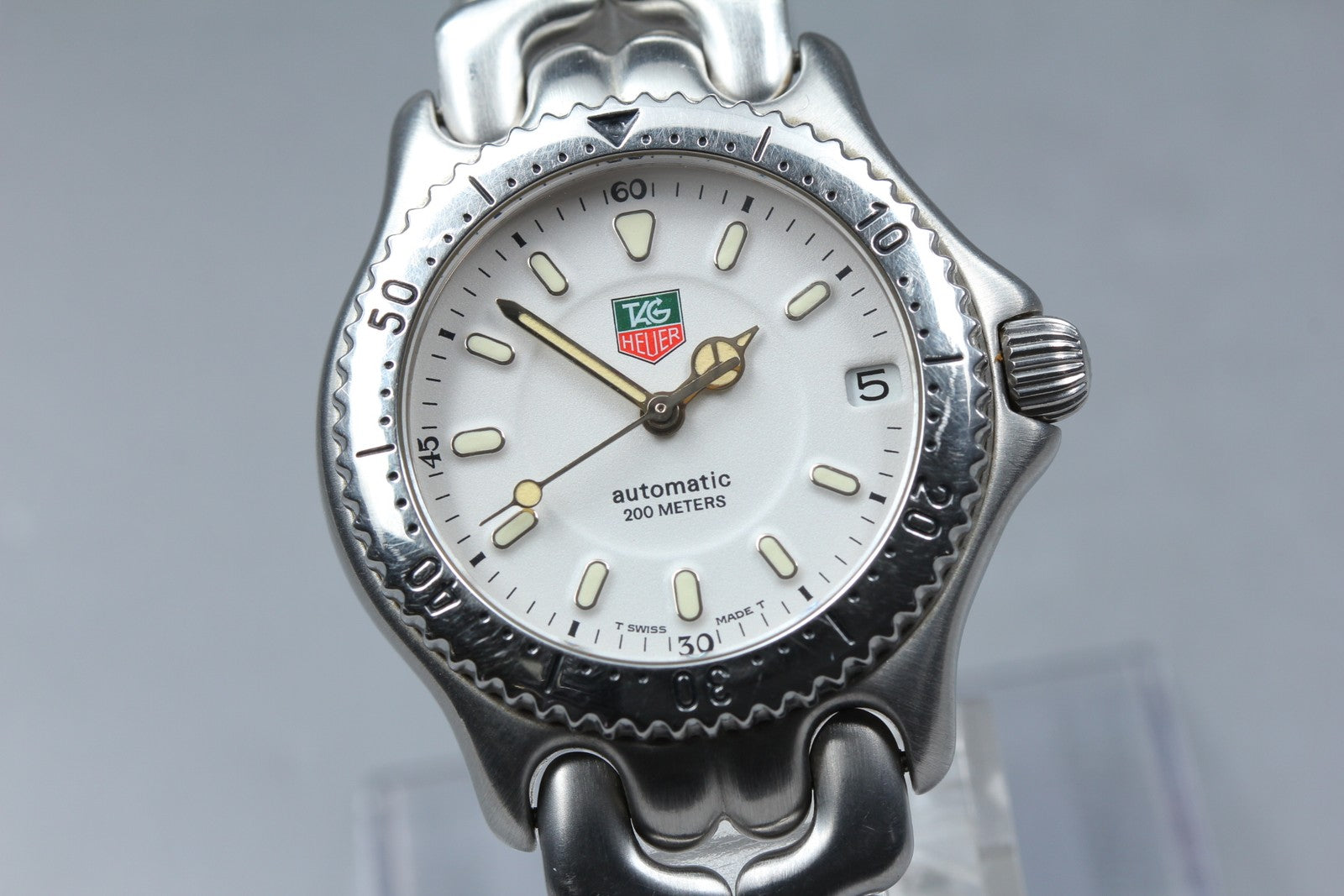 TAG Heuer SEL S89.713 Automatic Silver Dial Date Women Watch 33mm JAPAN Exc+5
