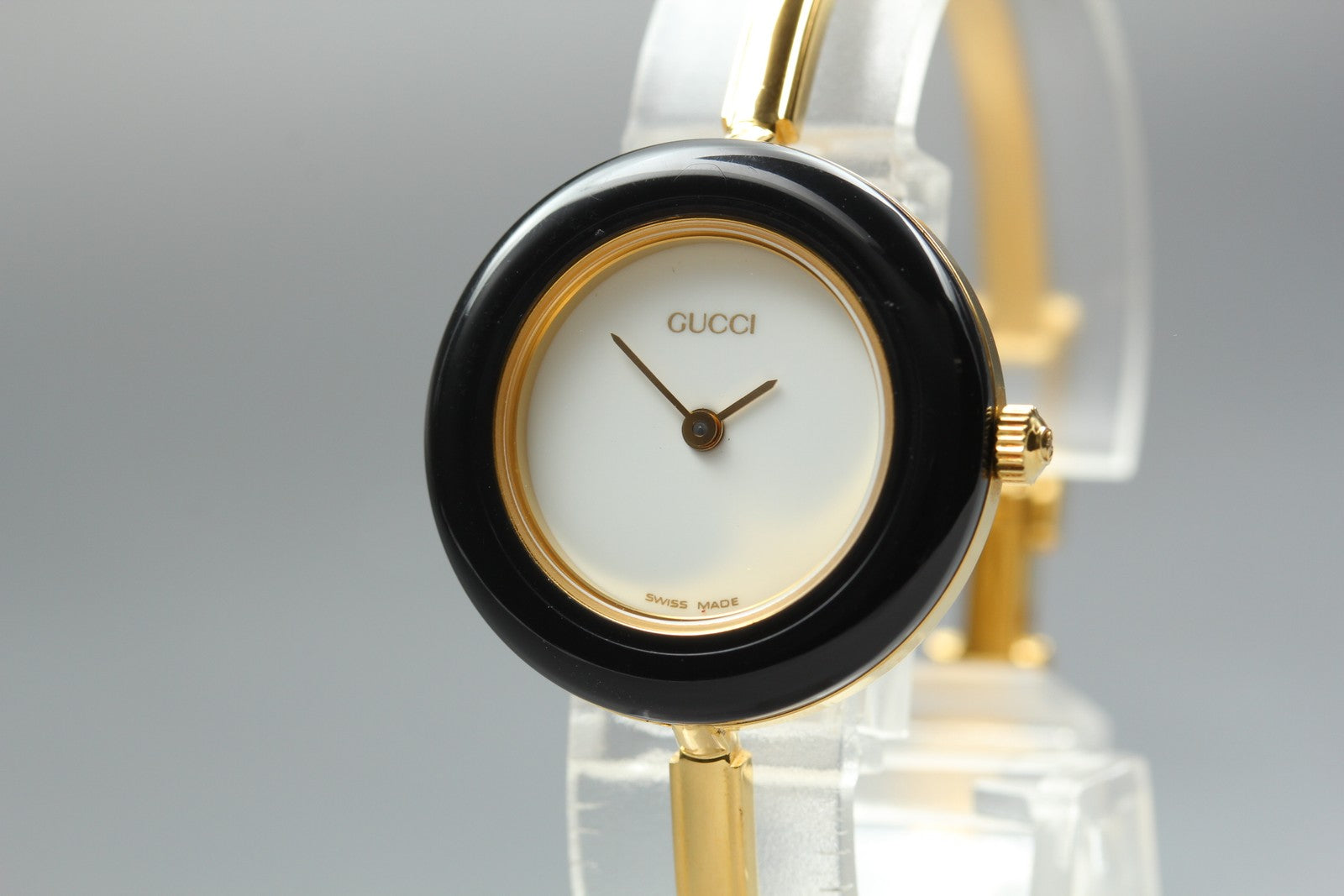 New Batt Gucci Change Bezel 11/12.2 12Color Women's White Quartz Watch JP N MINT