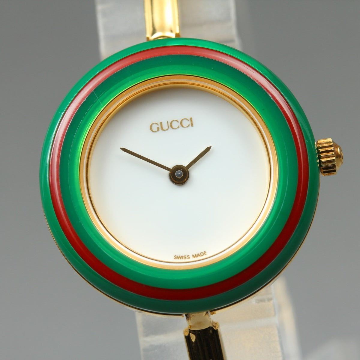 New Batt GUCCI Change Bezel 11/12.2 12Color Quartz Women's Watch w/Box JAPAN