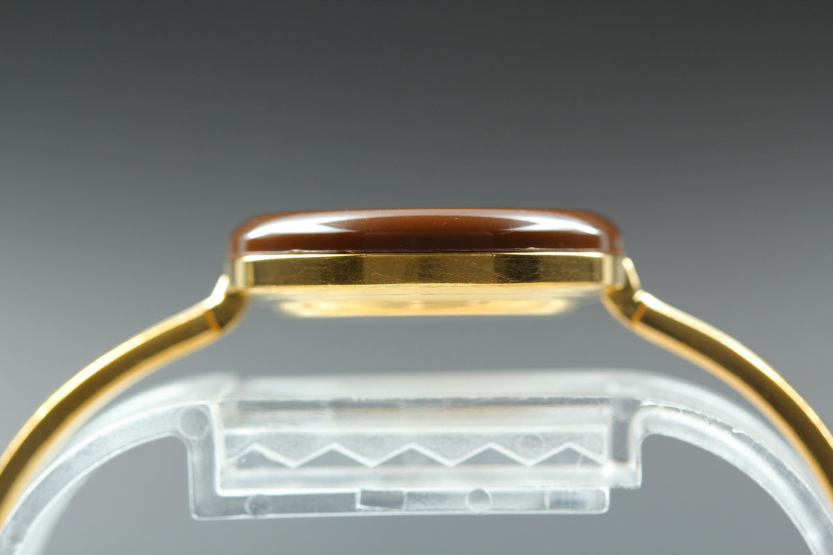 Gucci Change Bezel 11/12.2 Brown Bezel Gold Women's Quartz Watch Vintage