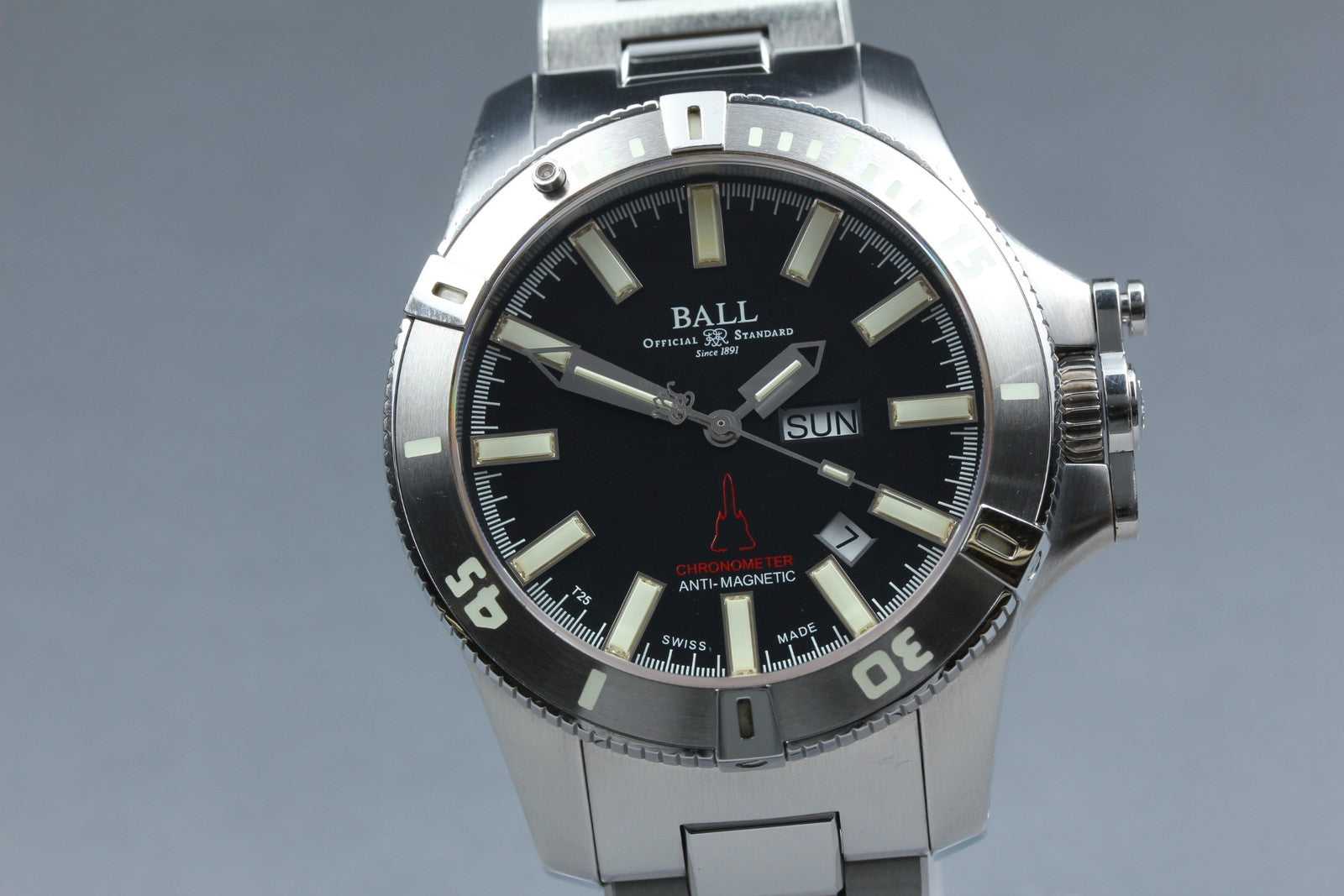 Exc+5*Box BALL Engineer Hydrocarbon DM2036A Black Automatic Men's Watch 44mm JP