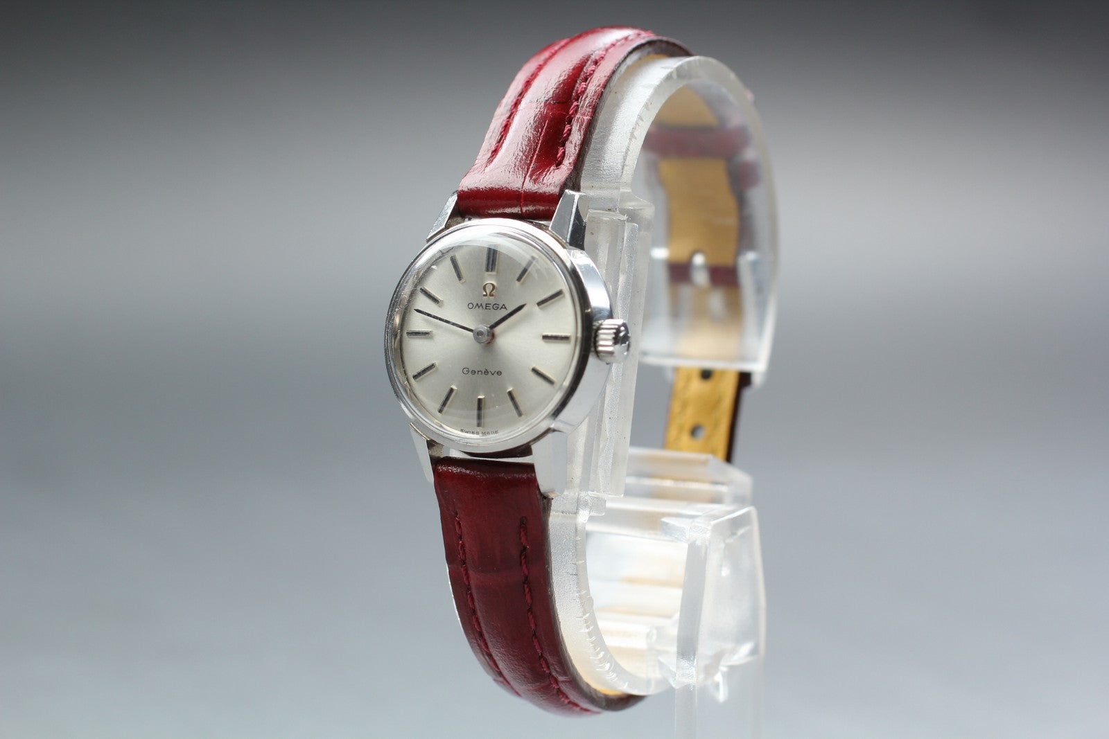 Vintage OMEGA Genève 515.006 Manual Silver Dial Women's Watch 20mm JAPAN