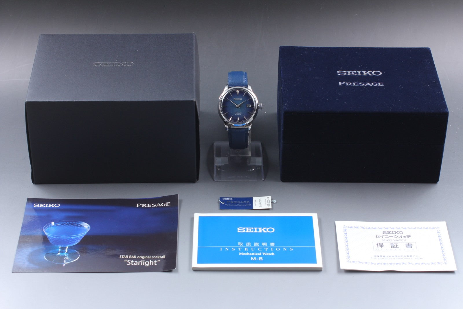 Exc+5*Box SEIKO Presage 4R35-02E0 SARY085 Automatic Blue Men's Watch From JAPAN