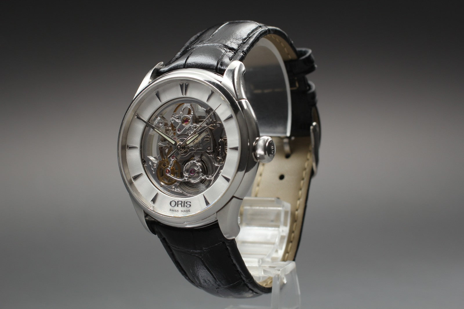 Exc+5* ORIS Artelier 7591-01 skeleton Dial Automatic Men's Watch 40mm From JAPAN