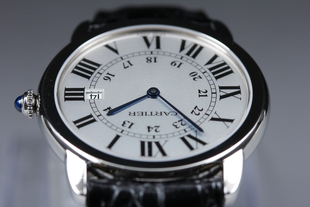 Cartier Ronde Solo de Cartier 3603 Silver Quartz 35mm Unisex Watch Polished Box