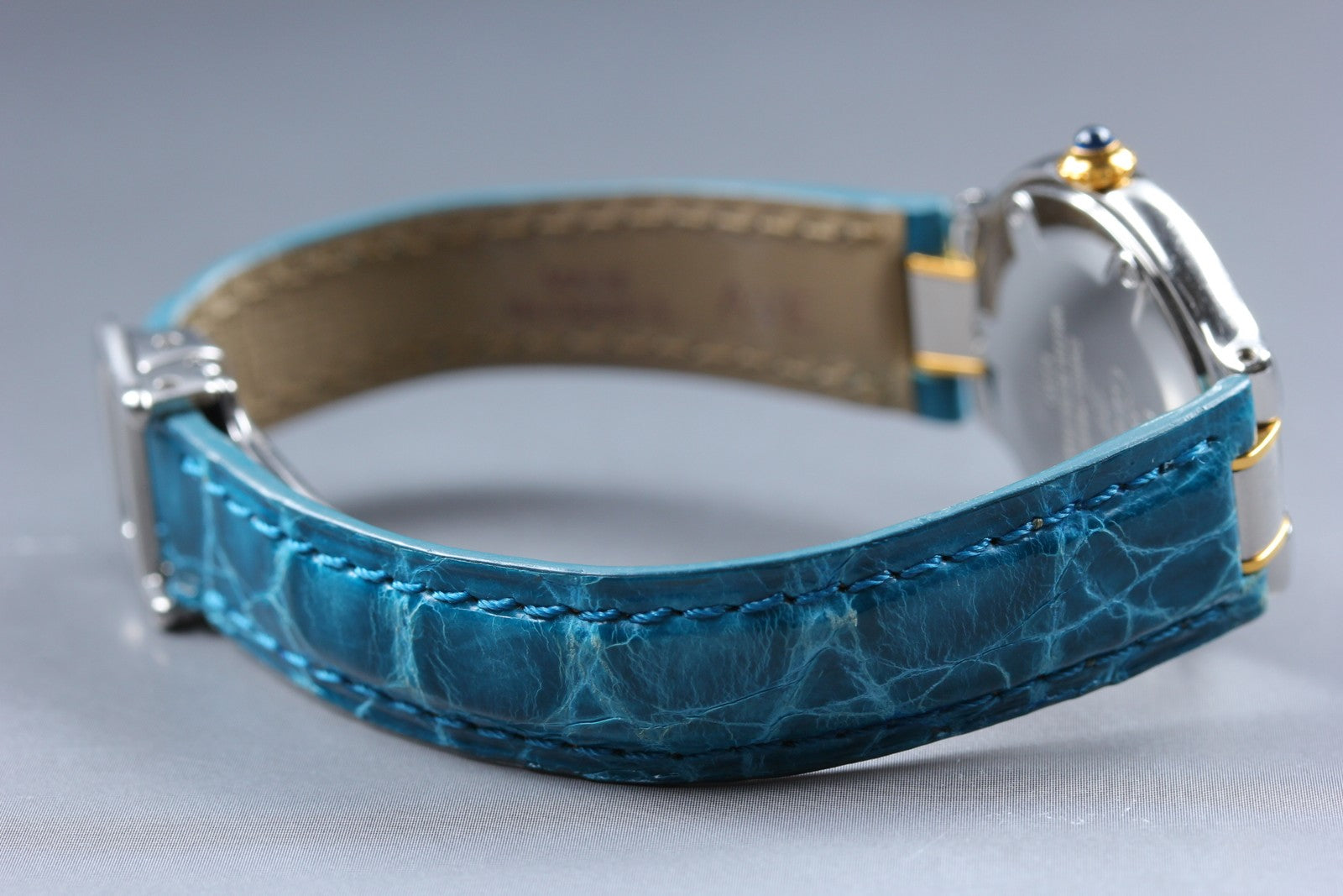 Exc+5 Box Cartier Must de Cartier 21 1340 Blue Silver 27mm Women's Quartz Watch