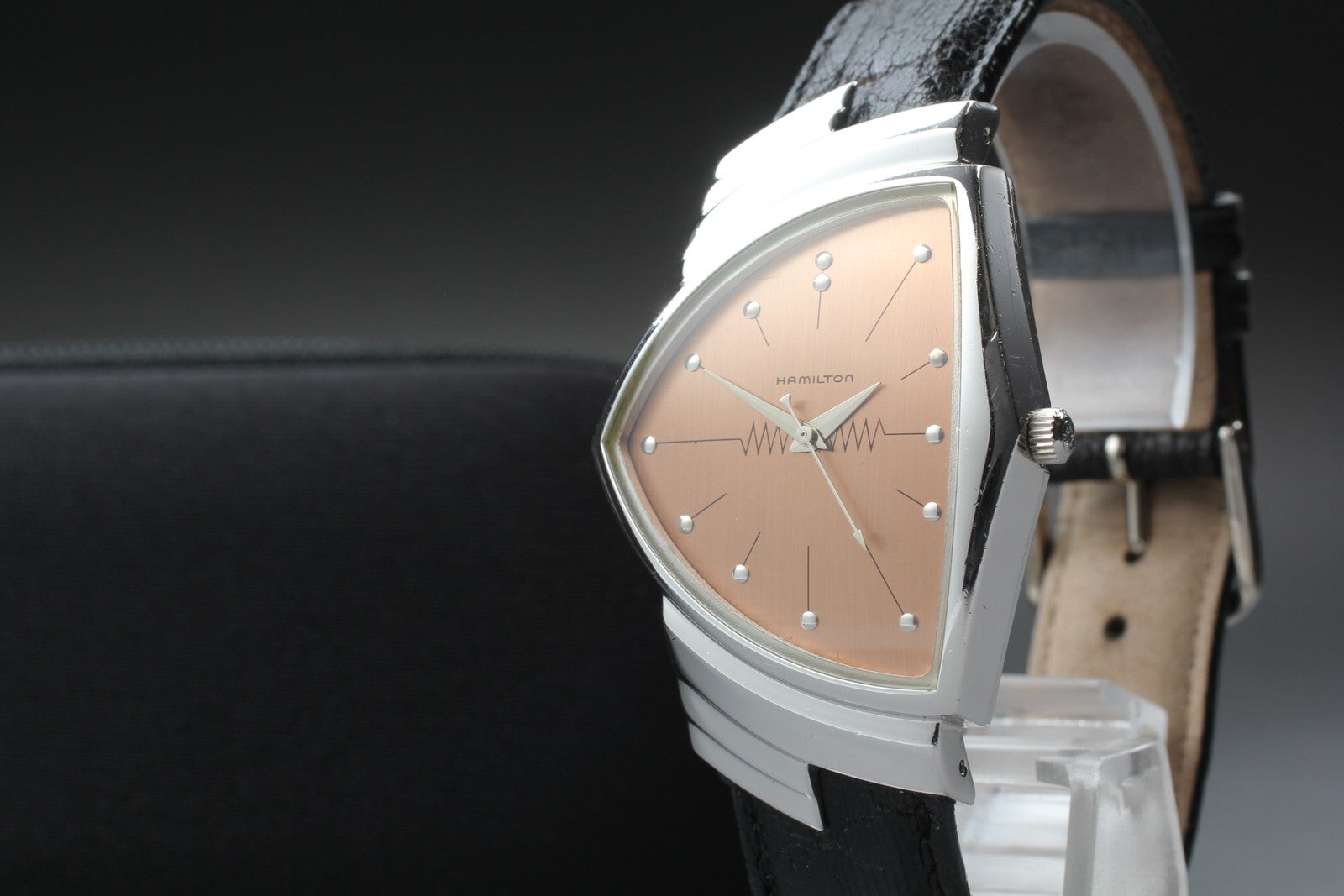 New Batt* Hamilton Ventura 6251 Registered Edition Pink Dial Quartz 32mm Exc+5