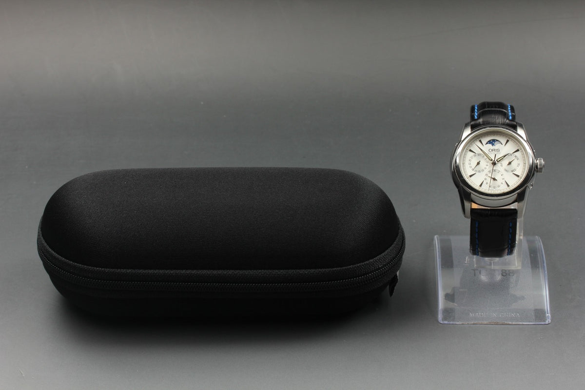 ORIS Artelier Complication 7554 Automatic Day/Date Silver Men's Watch 38mm JAPAN