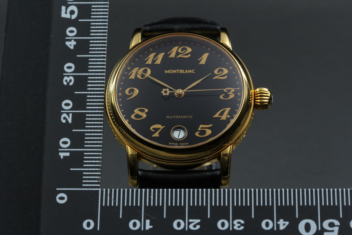 MONTBLANC Meisterstuck 7004 Automat Black Dial Men's Watch 35mm JAPAN Box