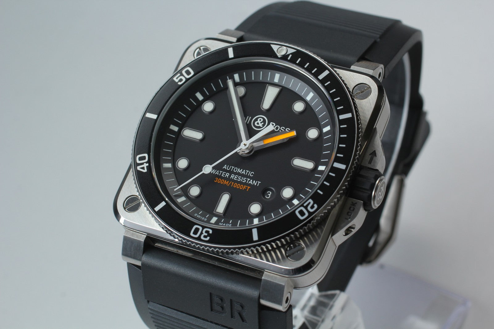 Bell & Ross BR 03-92-DIV Automatic Black Date Men's Watch 43mm JP N MINT*Box