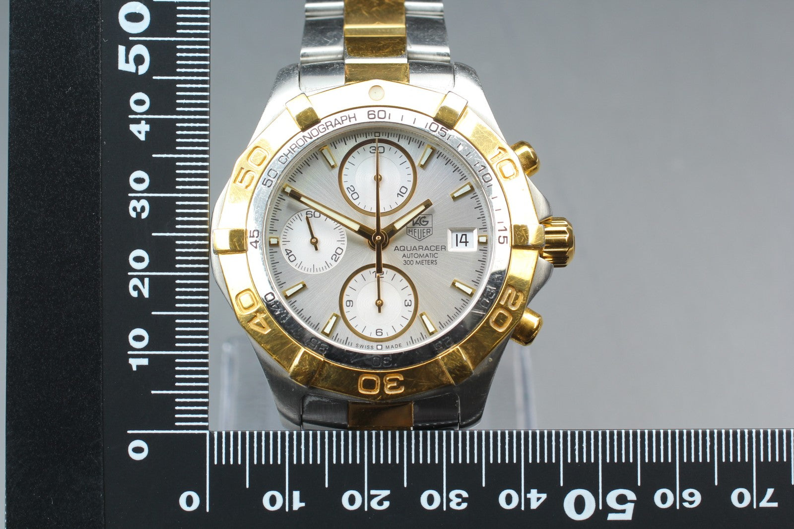 TAG Heuer Aquaracer CAF2120 Automatic Chronograph Men's Watch 42mm Exc+5 w/Paper