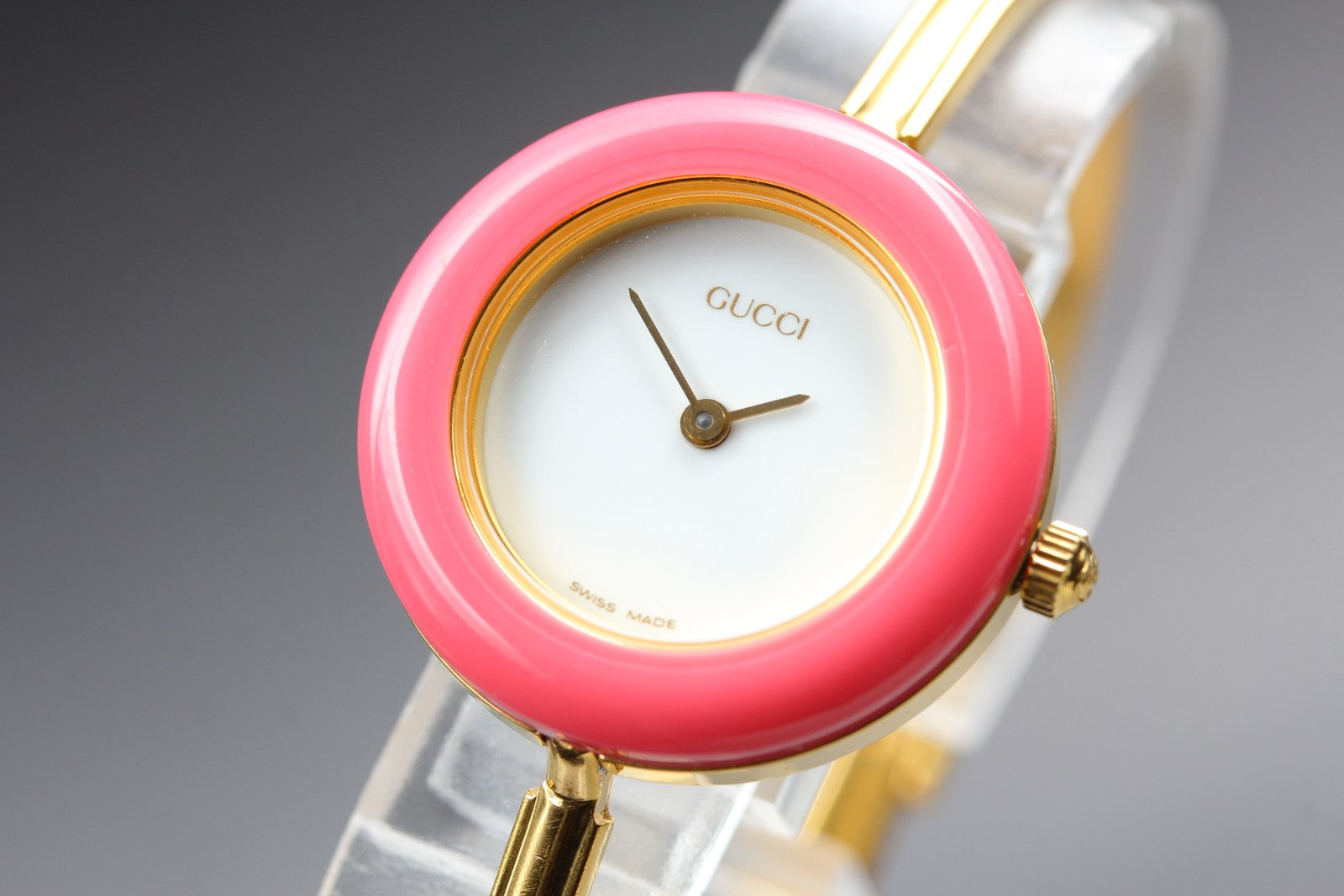 New Batt Gucci Change Bezel 11/12.2 12Color Women's White Quartz Watch JP Exc+5