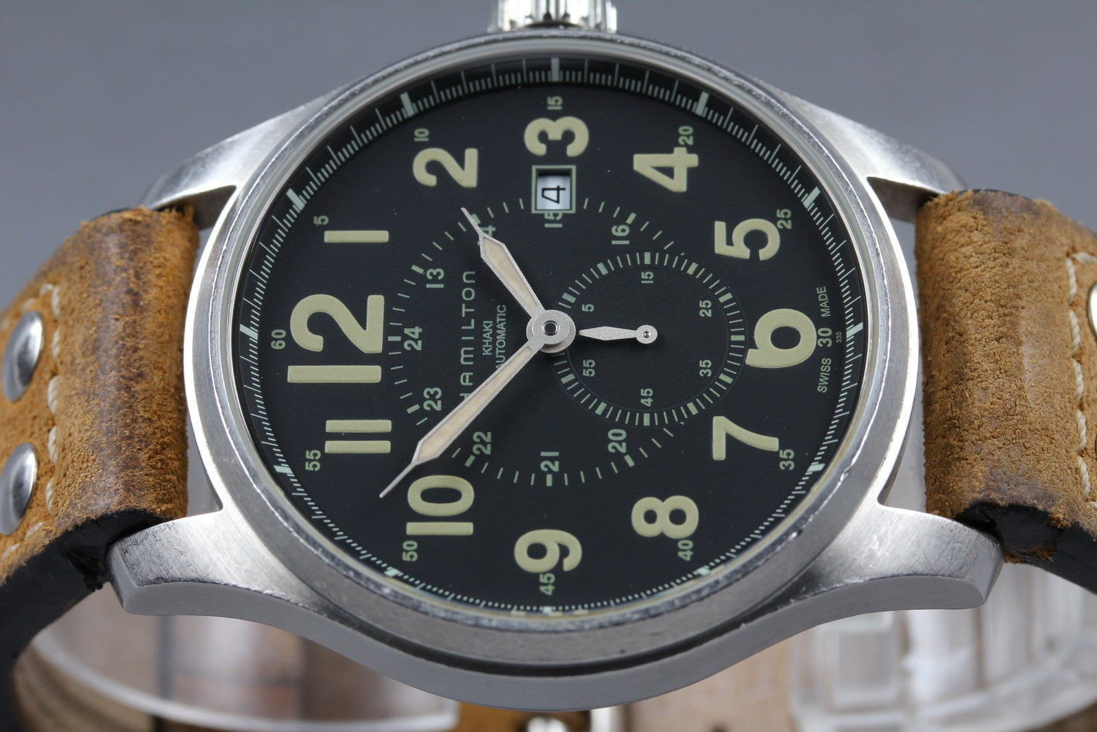 Hamilton Khaki Field H706550 H600708101 Automatic Black Men's Watch 43mm Exc+5