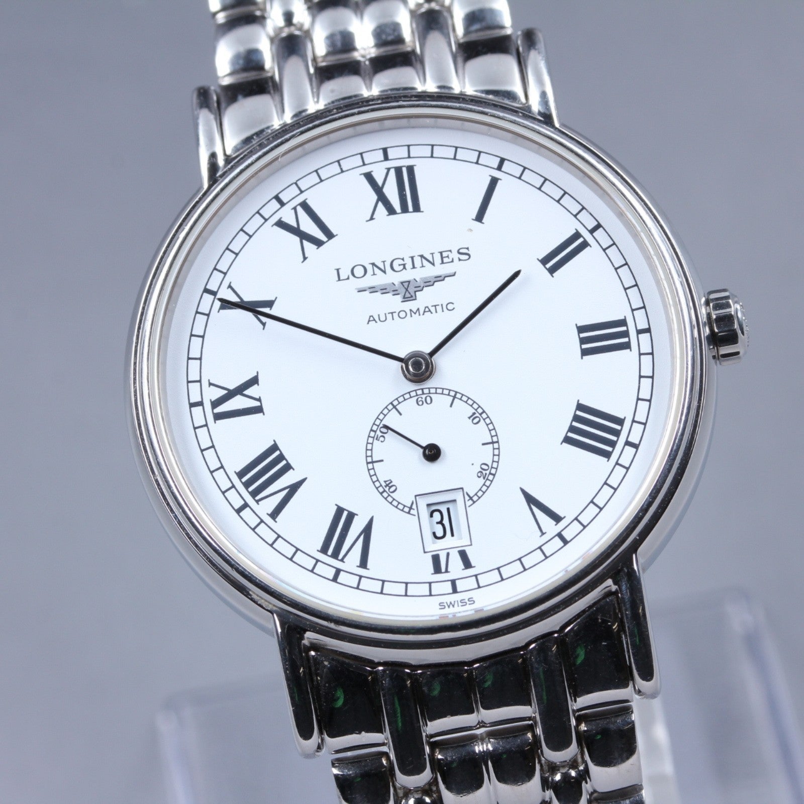 Exc+5*Box LONGINES Presence L4.805.4 White Dial Automatic Men's Watch 38mm JAPAN