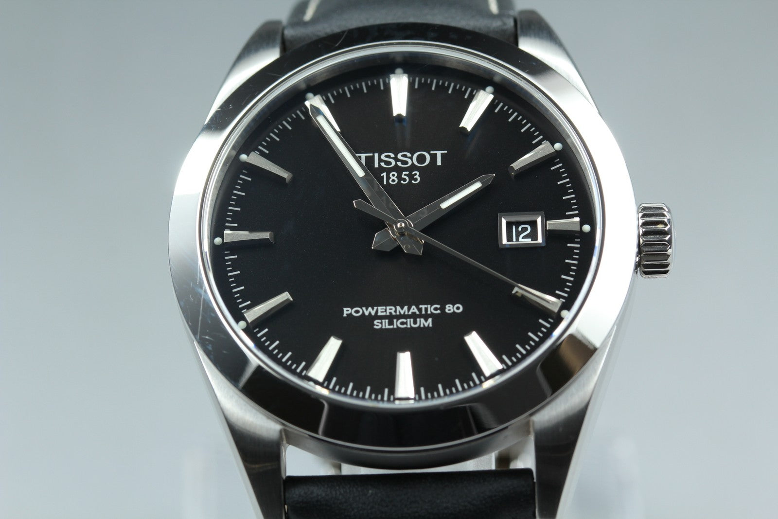 TISSOT Gentleman T127407A Automatic Date Black Dial Men's Watch 40mm JAPAN Box