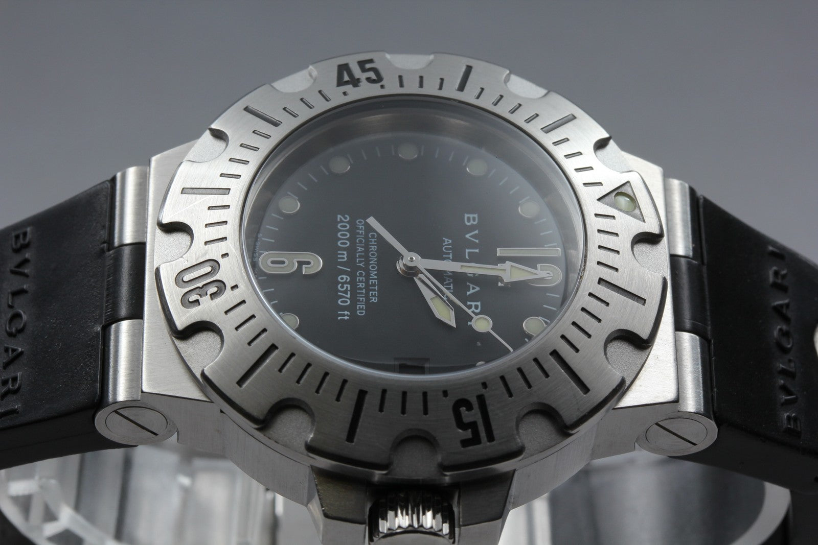 BVLGARI Diagono Professional Scuba SD42S Automatic Date Men's Watch From JAPAN