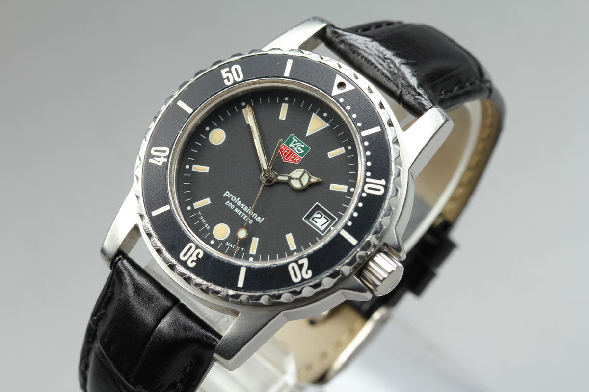TAG HEUER 1500 Professional WD1210-D0 Quartz Black Dial Men's Watch 36mm JAPAN
