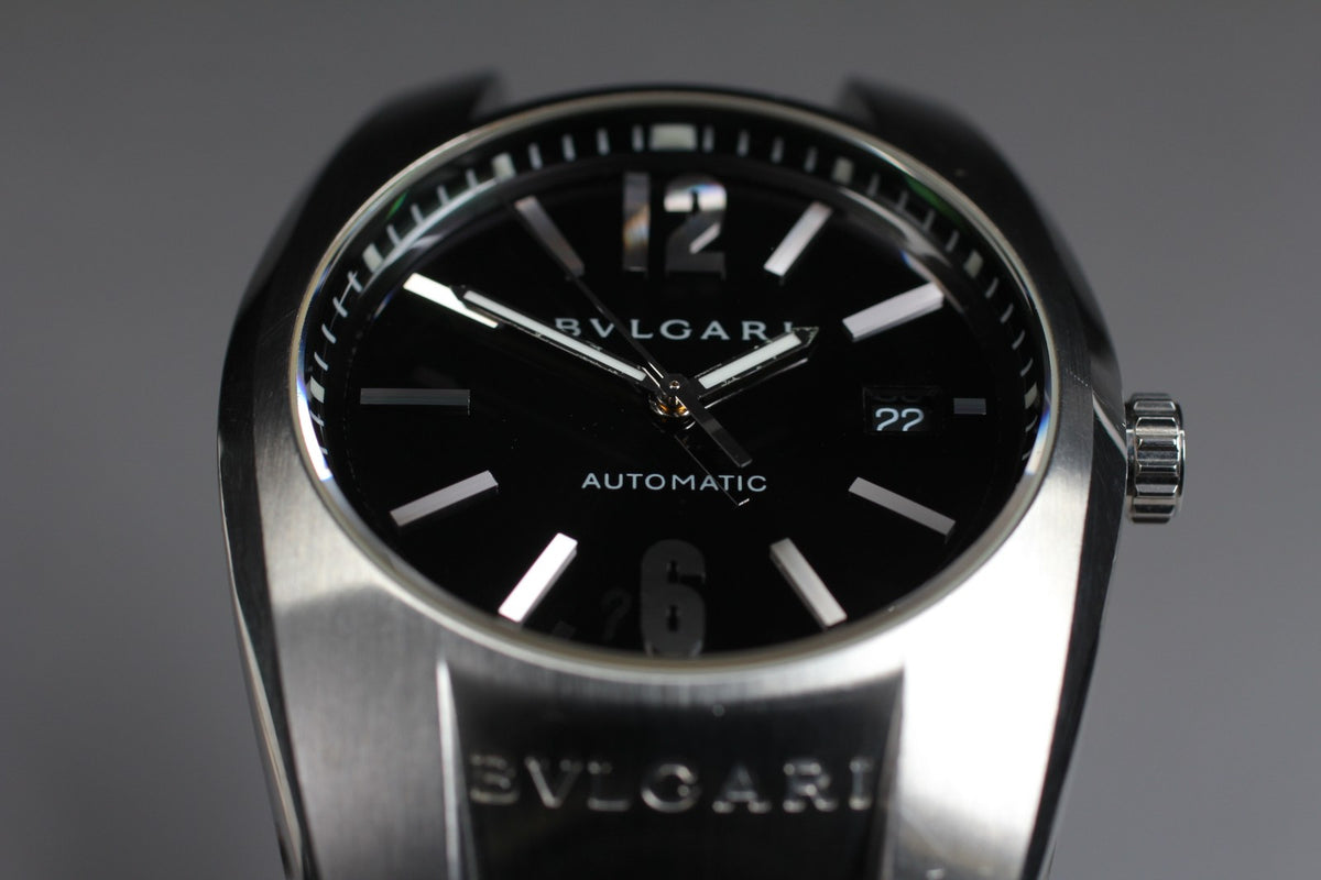 BVLGARI Ergon EG40S Black Dial Automatic Date Boy's Watch 40mm From JAPAN Box