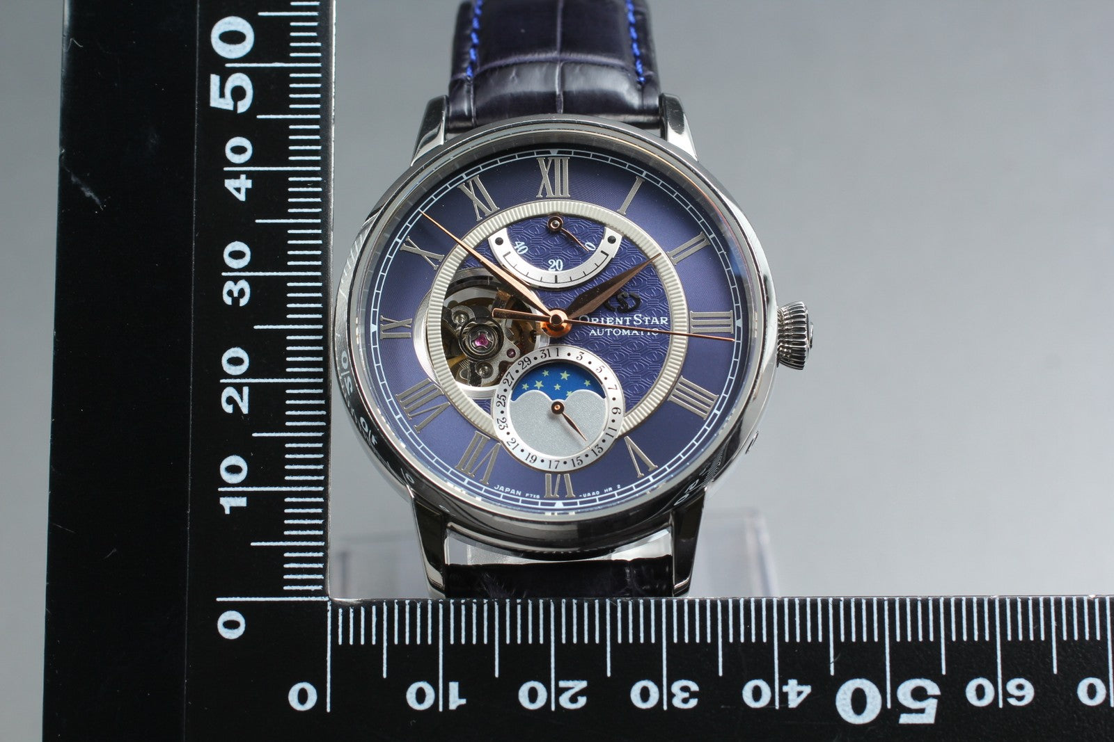Exc+5 Box Orient Star Mechanical Moonphase F7X6-UAA0 Automatic Blue Men's Watch