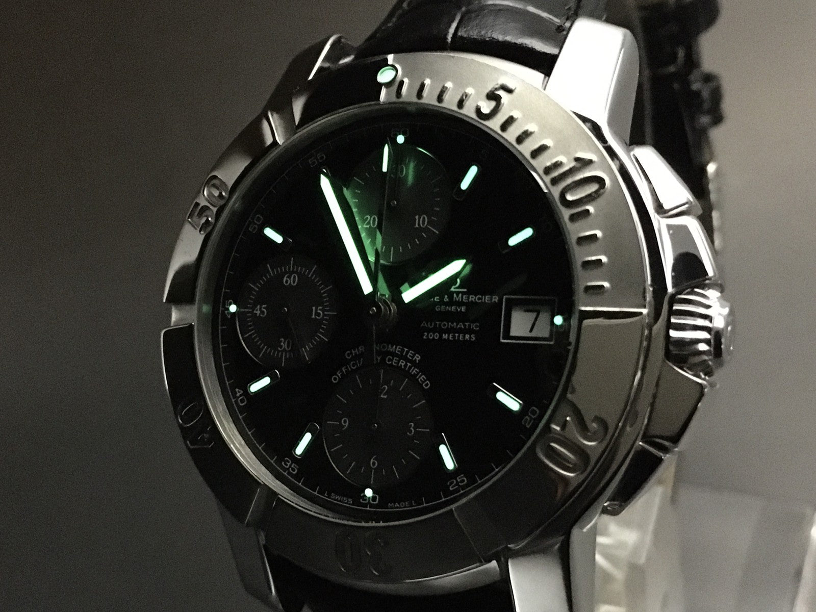 BAUME&MERCIER Capeland 65352 Automatic Chronograph Black Men's Watch 40mm JP Box