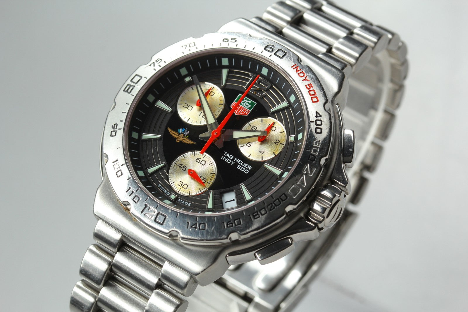 TAG HEUER Formula 1 Indy 500 CAC111B-0 Quartz Black Men's Watch 41mm JAPAN Exc+5