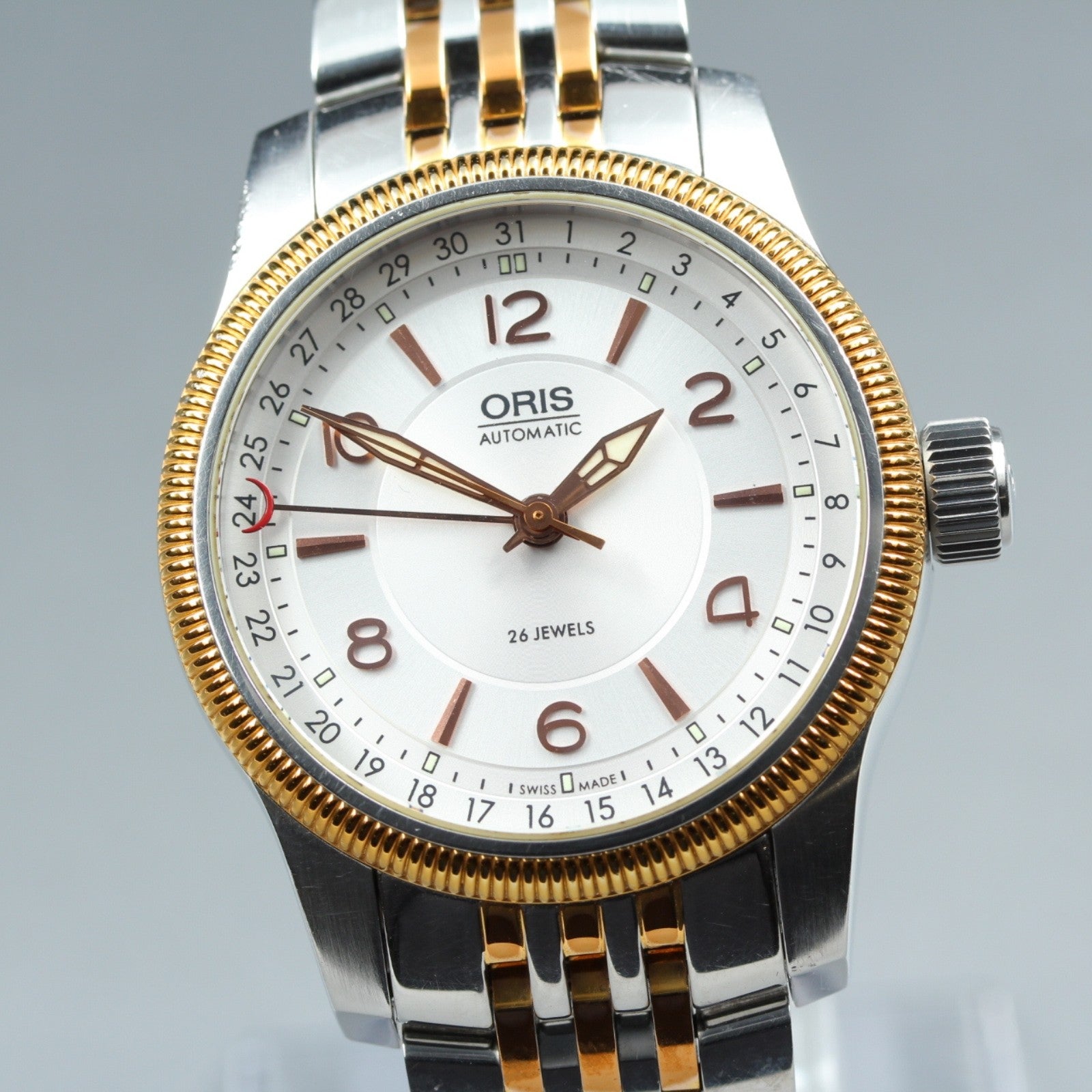 ORIS Big Crown Pointer Date 7628-43 Automatic Silver Men's Watch 39mm JAPAN Box