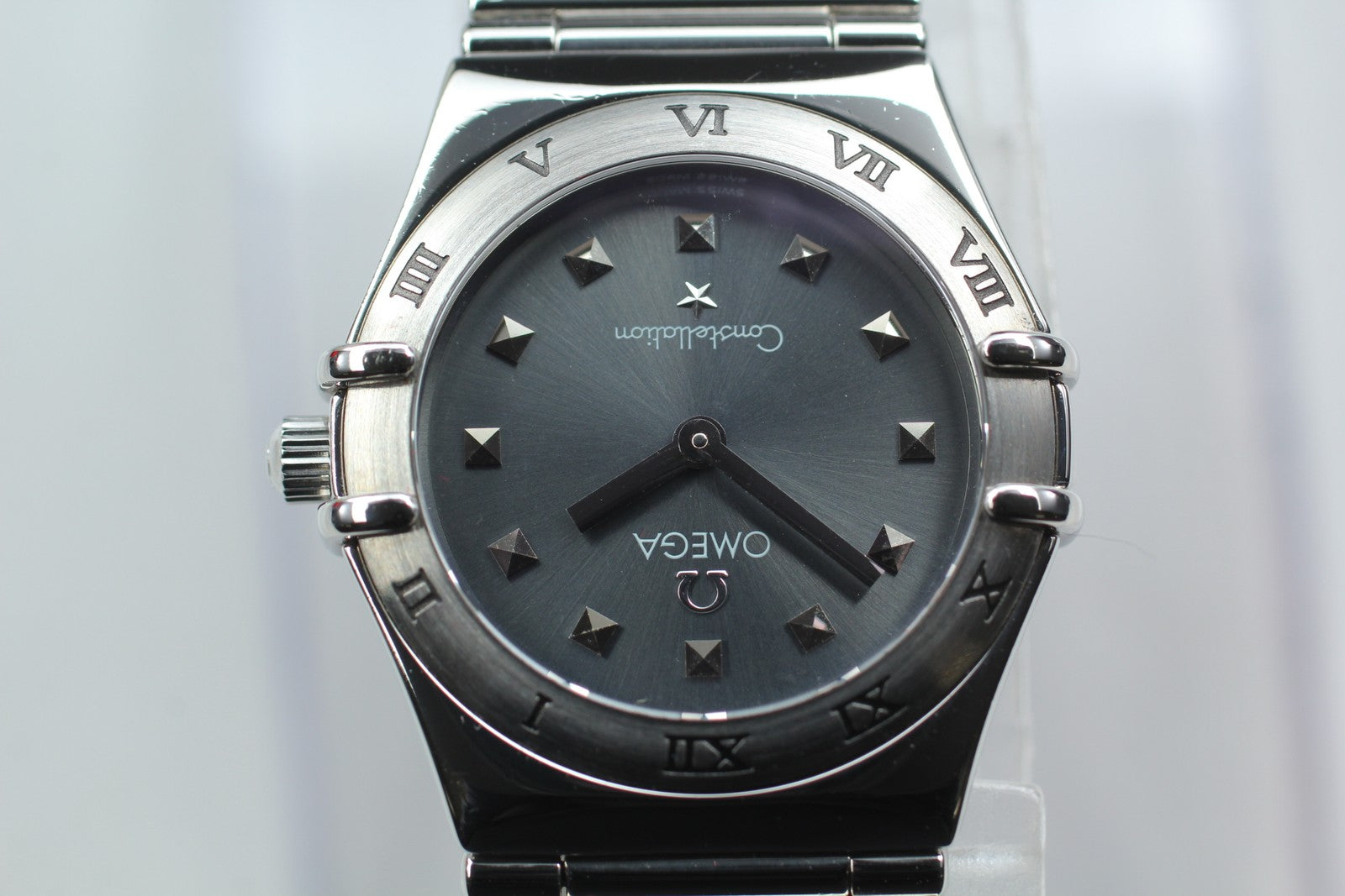 OMEGA Constellation My Choice 1571.51 Quartz Gray Ladies Watch 25mm JAPAN Box