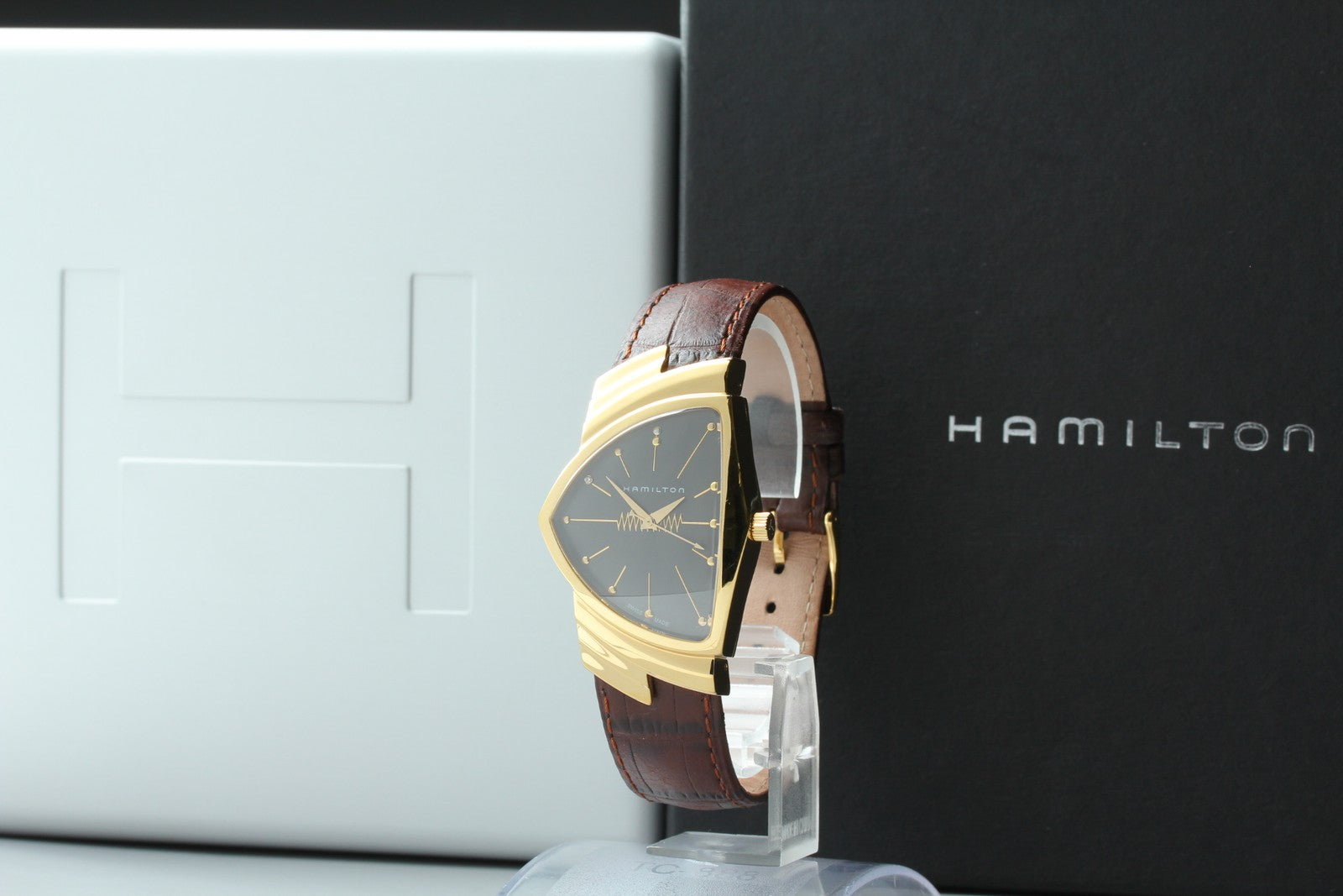 Rare Hamilton Ventura H244410 50th Anniversary Limited 1000 Quartz Watch 32mm JP