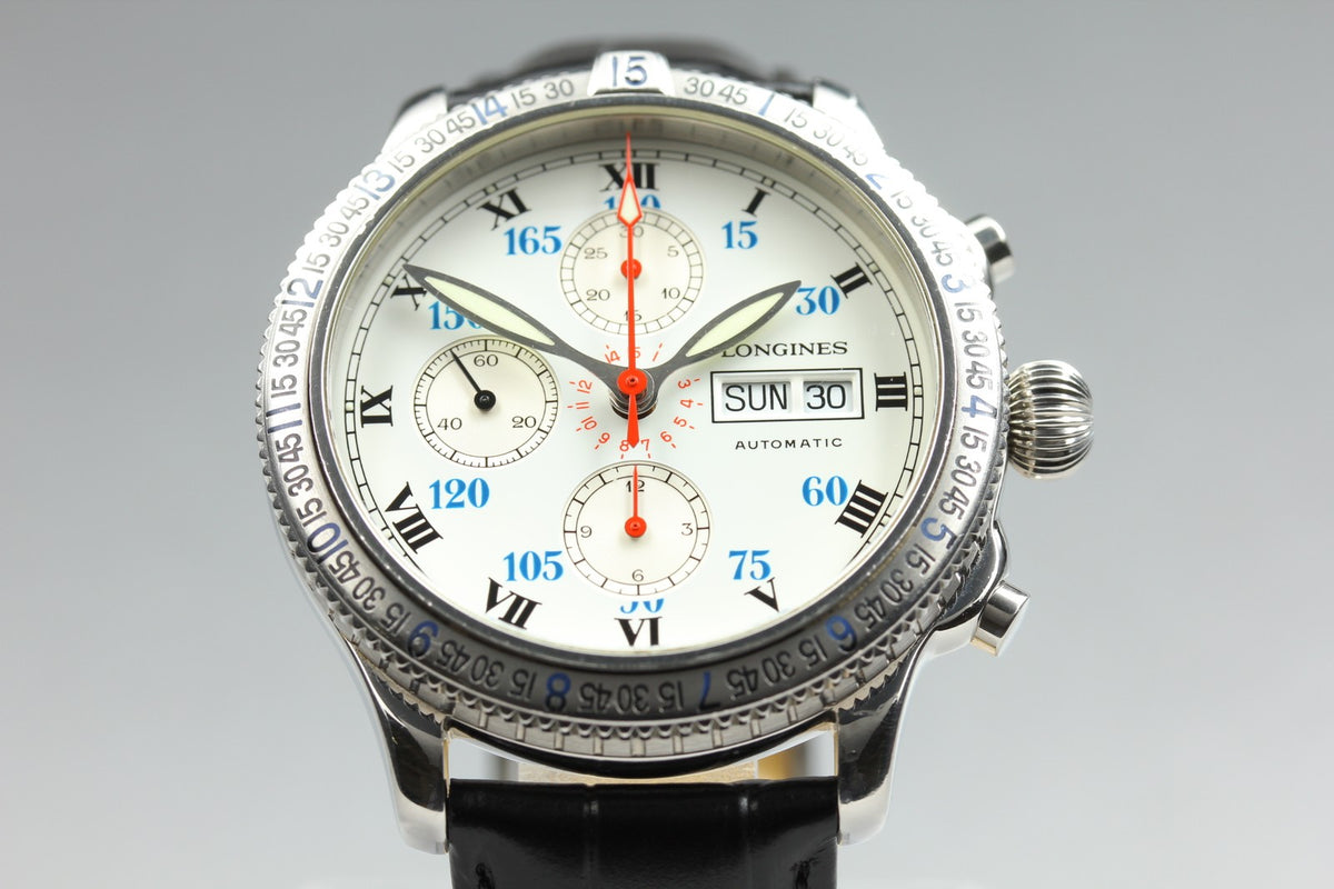 Longines Lindbergh Hour Angle Chronograph L2.618.4 White 41mm AT Men’s Watch