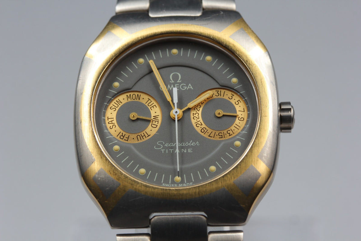 OMEGA Seamaster Polaris 396.1022 Cal.1438 Date 30mm Men's Quartz Watch JAPAN