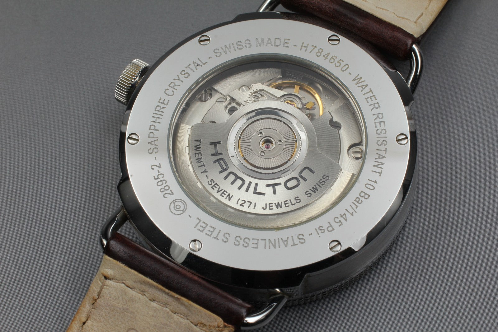Exc+5* Hamilton H784650 Silver Stainless Steel Automatic Men's Watch 40mm JAPAN