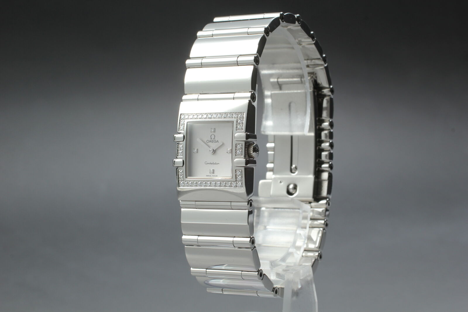 New Battery Exc+5 OMEGA Constellation QUADRA 1528.36 Diamond Women's Qz Watch JP