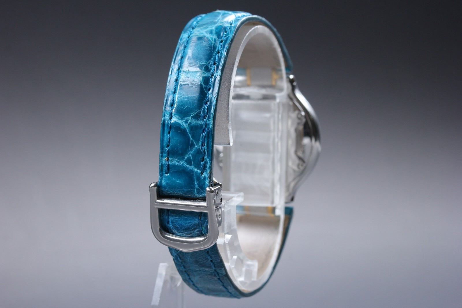 Exc+5 Box Cartier Must de Cartier 21 1340 Blue Silver 27mm Women's Quartz Watch