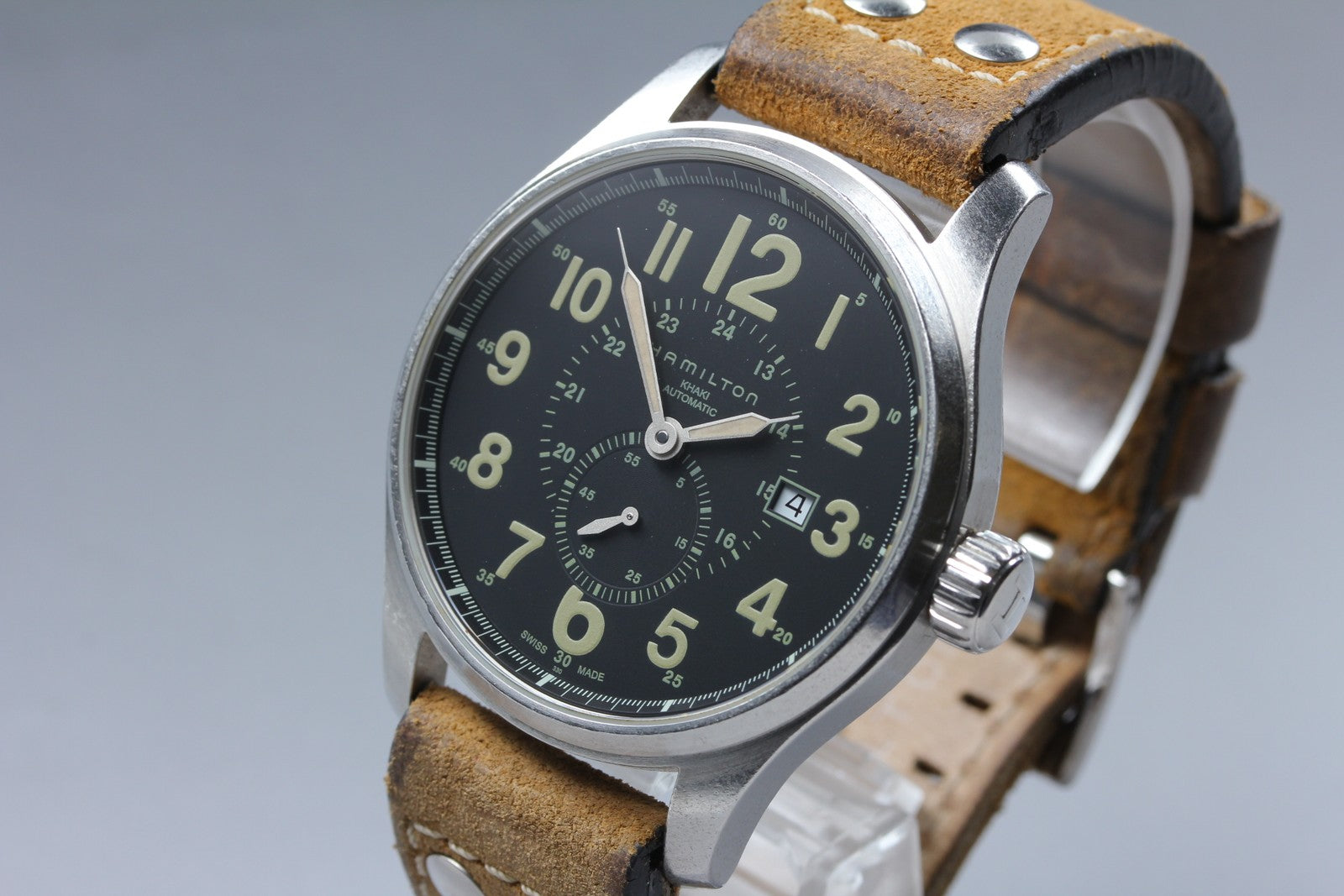 Hamilton Khaki Field H706550 H600708101 Automatic Black Men's Watch 43mm Exc+5