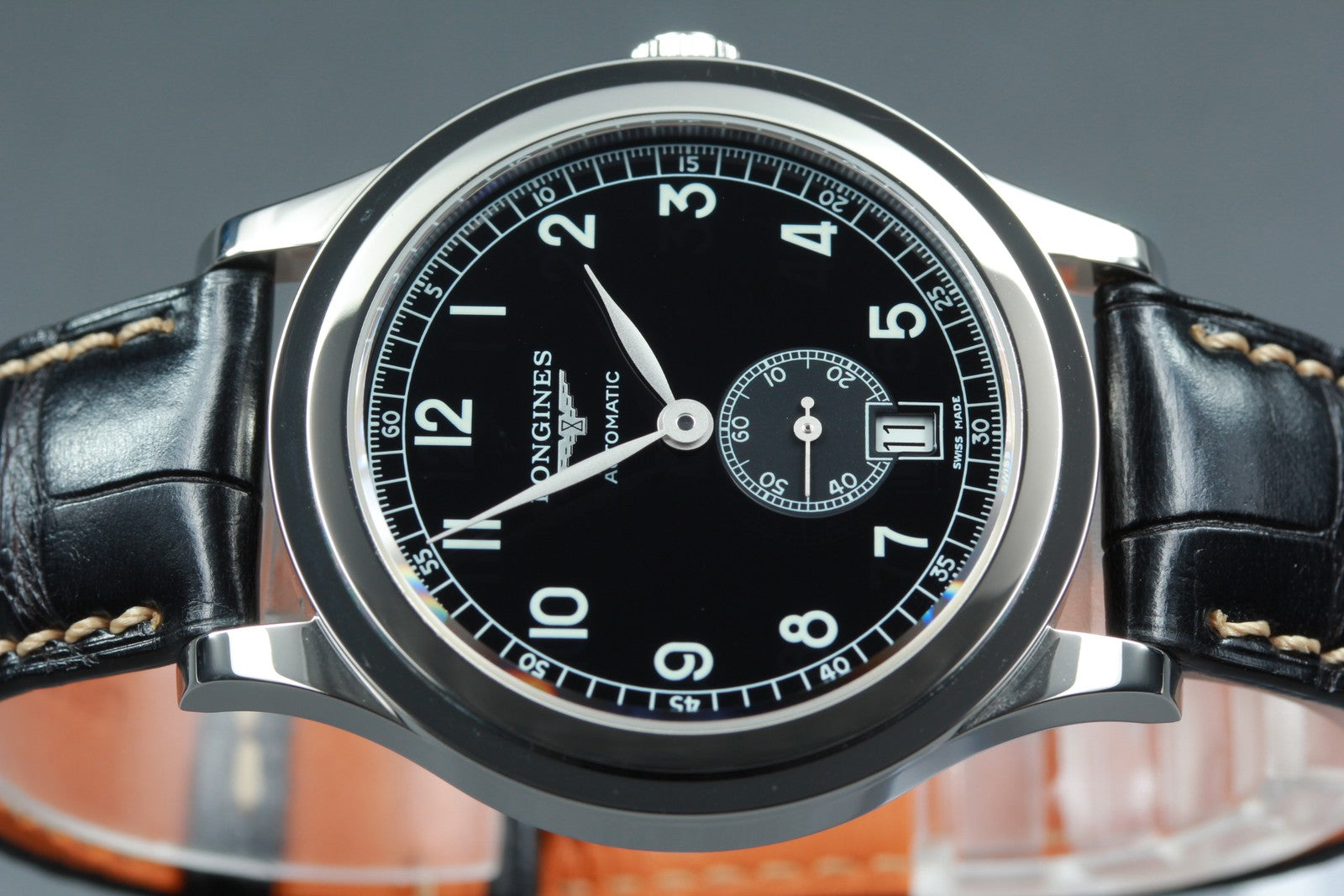LONGINES Heritage 1940 L2.767.4 Automatic Black Men's Date Watch 39mm JP N MINT