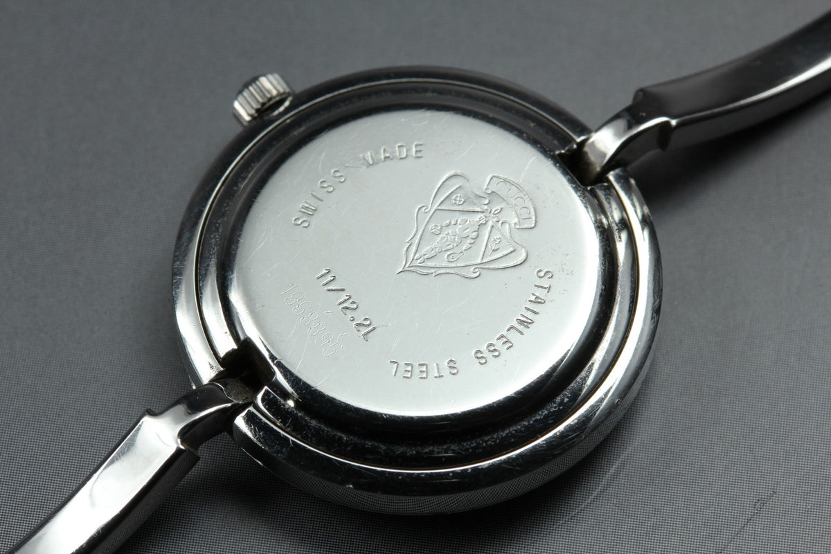 GUCCI Change Bezel 11/12.2L 12Color Quartz Silver Women's Watch 26mm JAPAN Box
