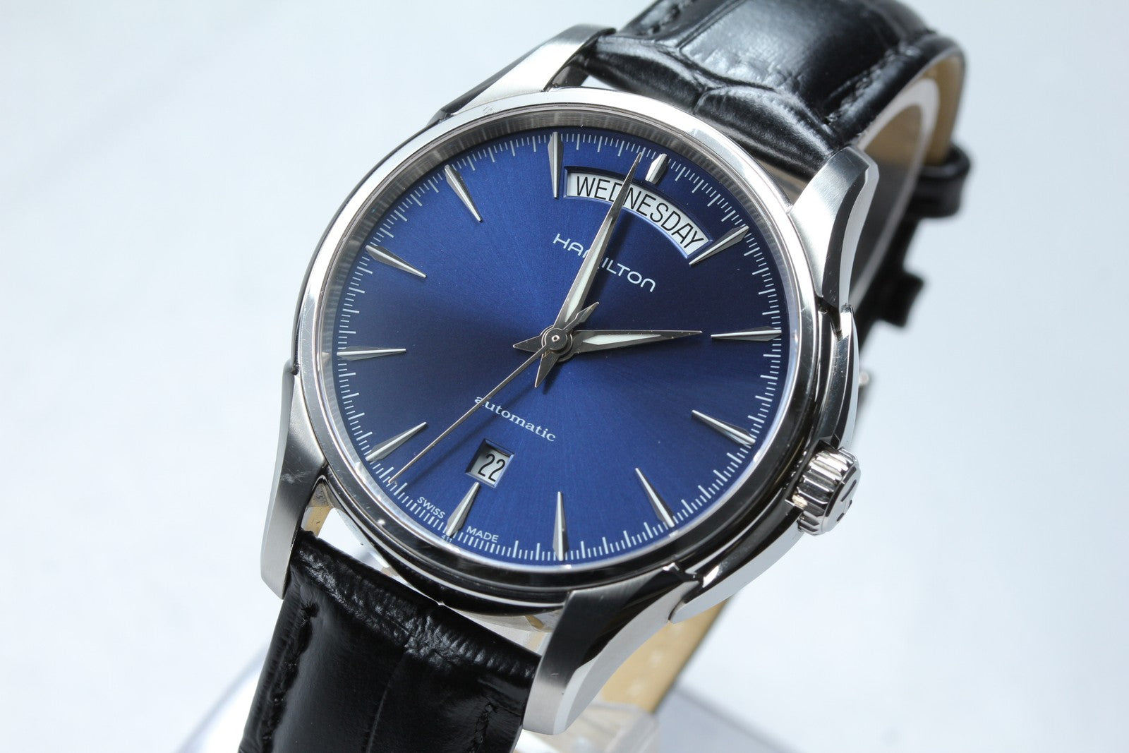 Hamilton Jazzmaster H325051 Automatic Navy Day/Date Men's Watch 40mm Exc+5*Box