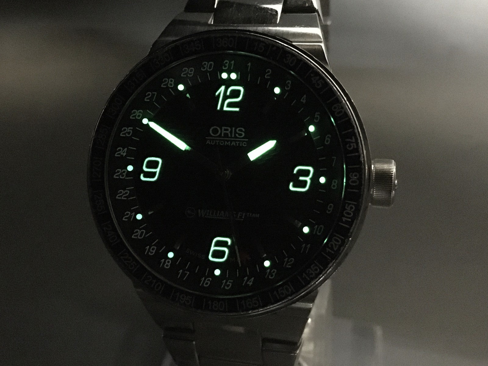 ORIS Williams F1 Team Pointer Date 7585 Automatic Men's Watch 42mm JAPAN Box