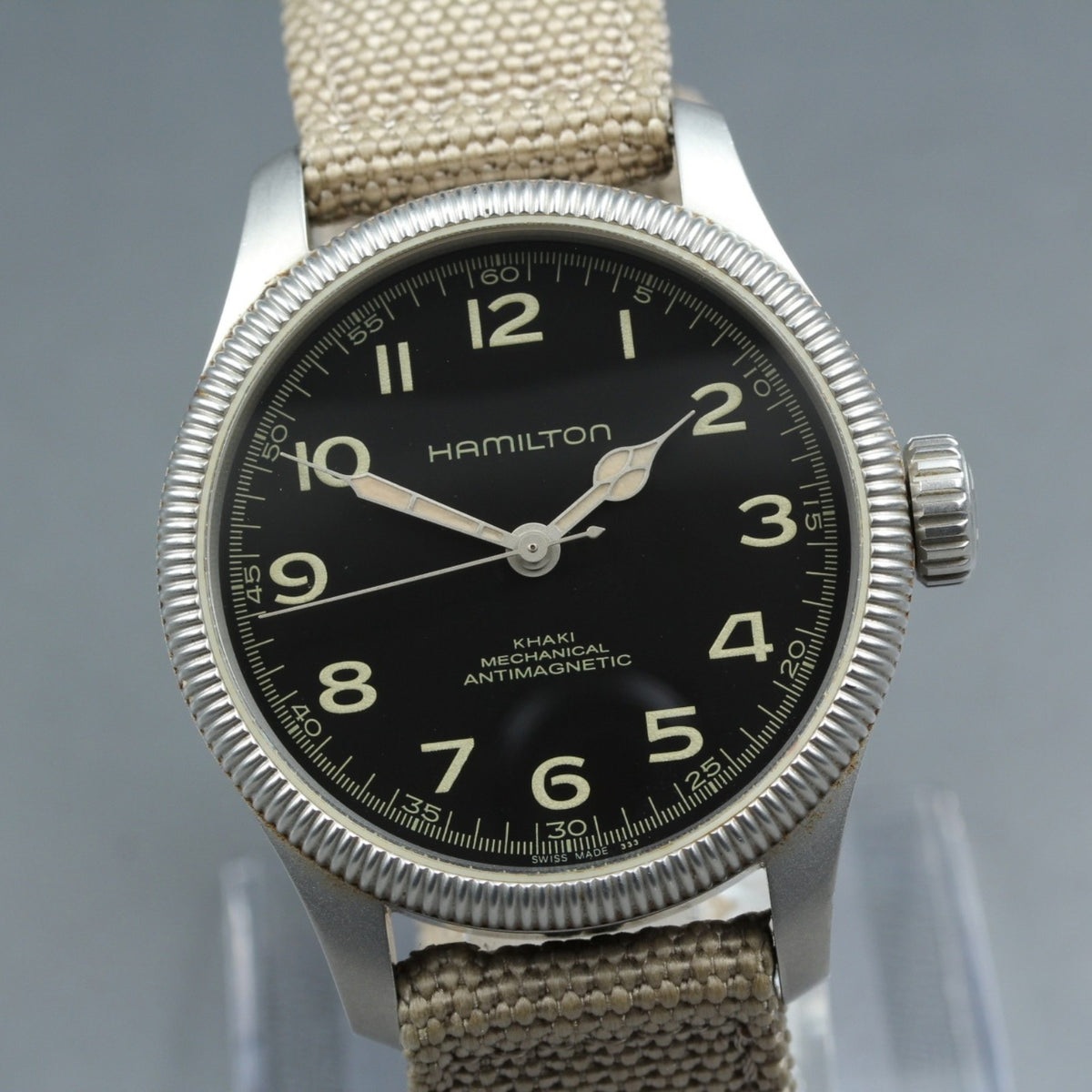 Hamilton Khaki Field Pioneer H604190 Black Automatic Men's Watch 41mm From JAPAN