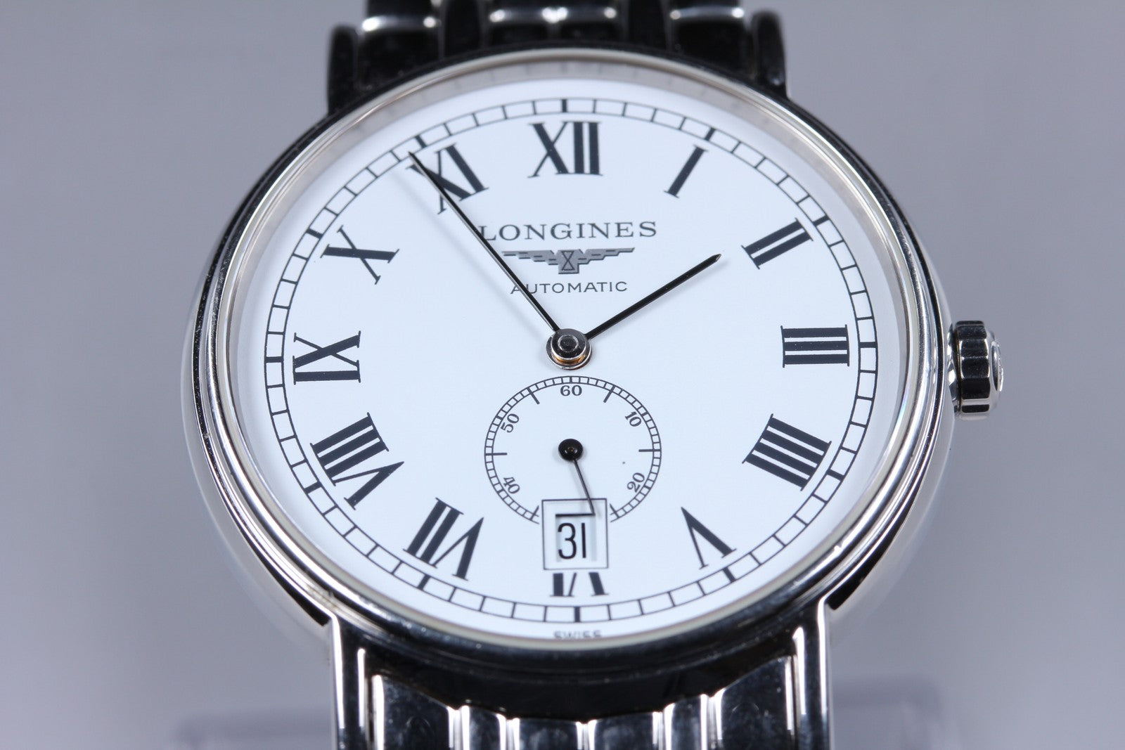 Exc+5*Box LONGINES Presence L4.805.4 White Dial Automatic Men's Watch 38mm JAPAN