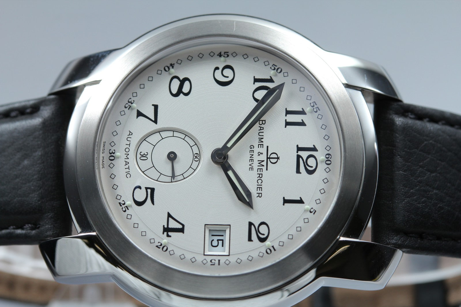 Baume & Mercier Capeland MV045221 Men's Silver Automatic Date Watch 39mm Exc+5