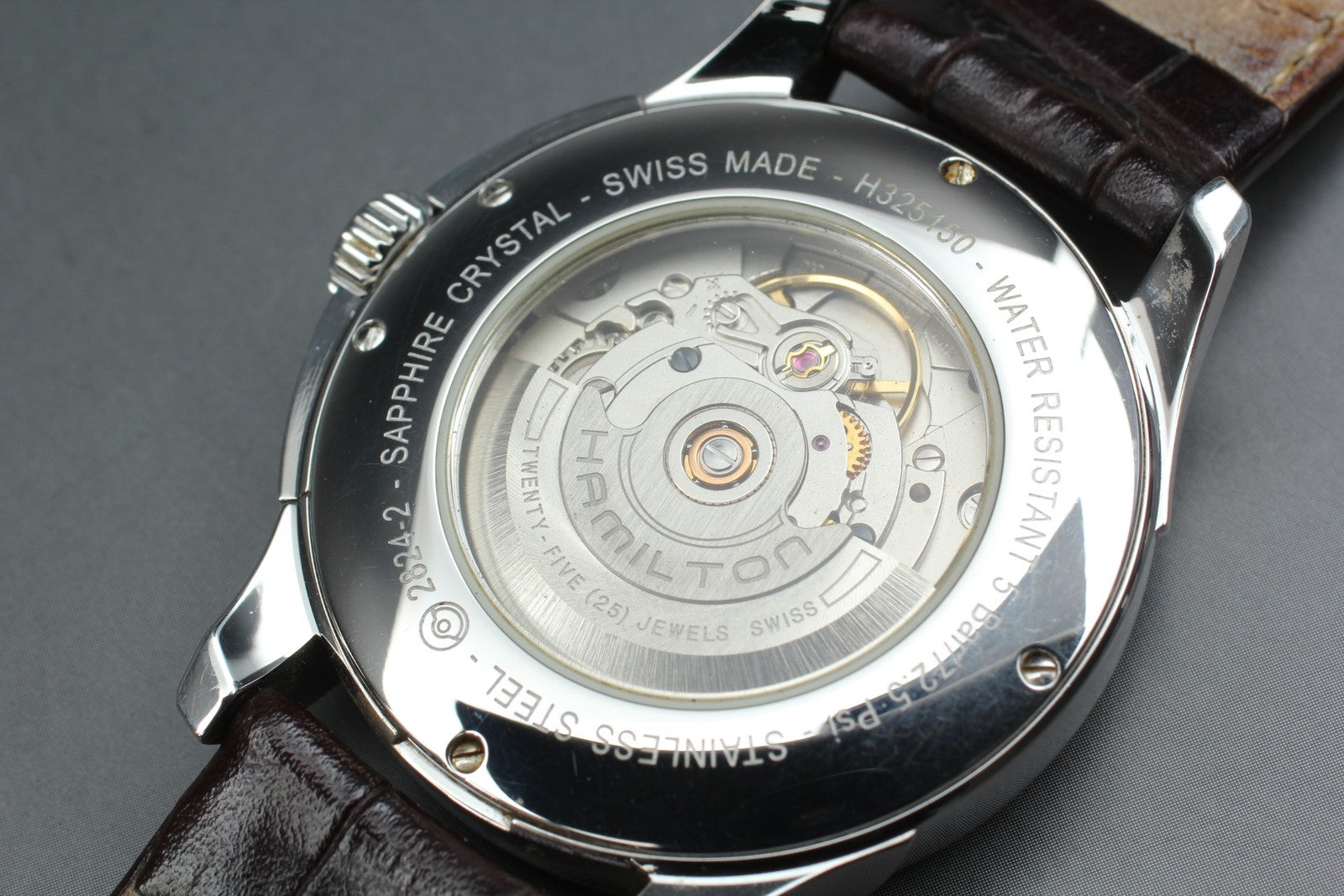 Hamilton Jazzmaster H325150 Silver Automatic Date Men's Watch 40mm JAPAN Box
