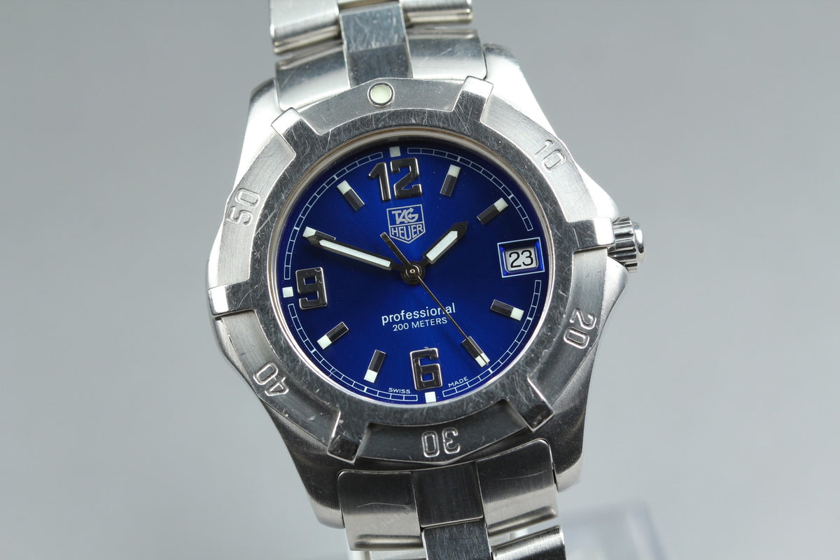 New Batt TAG HEUER Exclusive 2000 WN1112 Quartz Blue Dial Watch 39mm JAPAN Box
